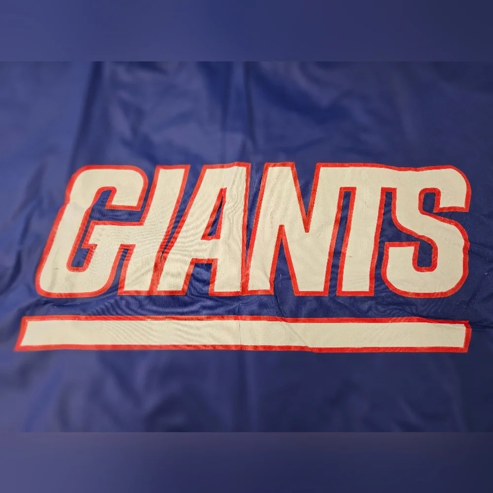 Vintage NFL New York Giants Blue and Red Vinyl Hooded Rain Poncho Unisex Adult - Picture 16 of 16